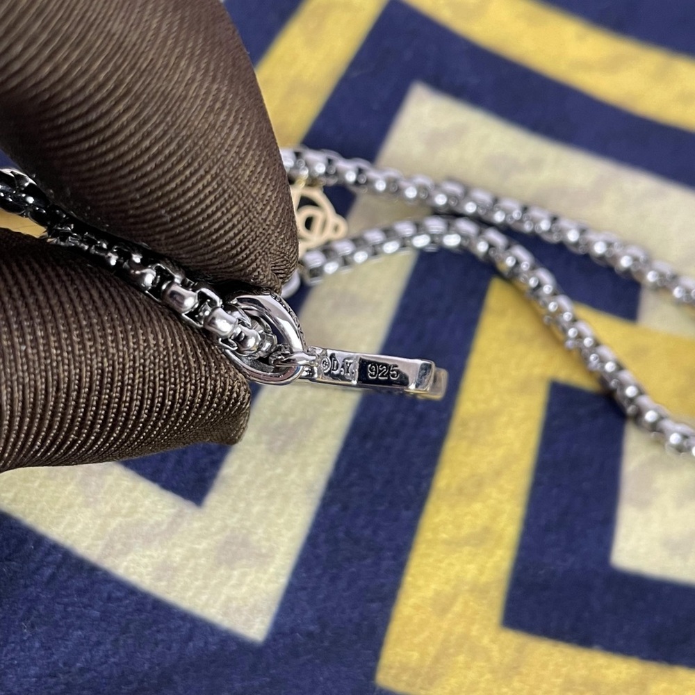 CABLE STAR OF DAVID AMULET IN STERLING SILVER - Picture 7 of 8
